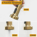 Aquacúbico Hot Selling Brass Cupc certificado certificado Down Spring Gold Single Many Faucet